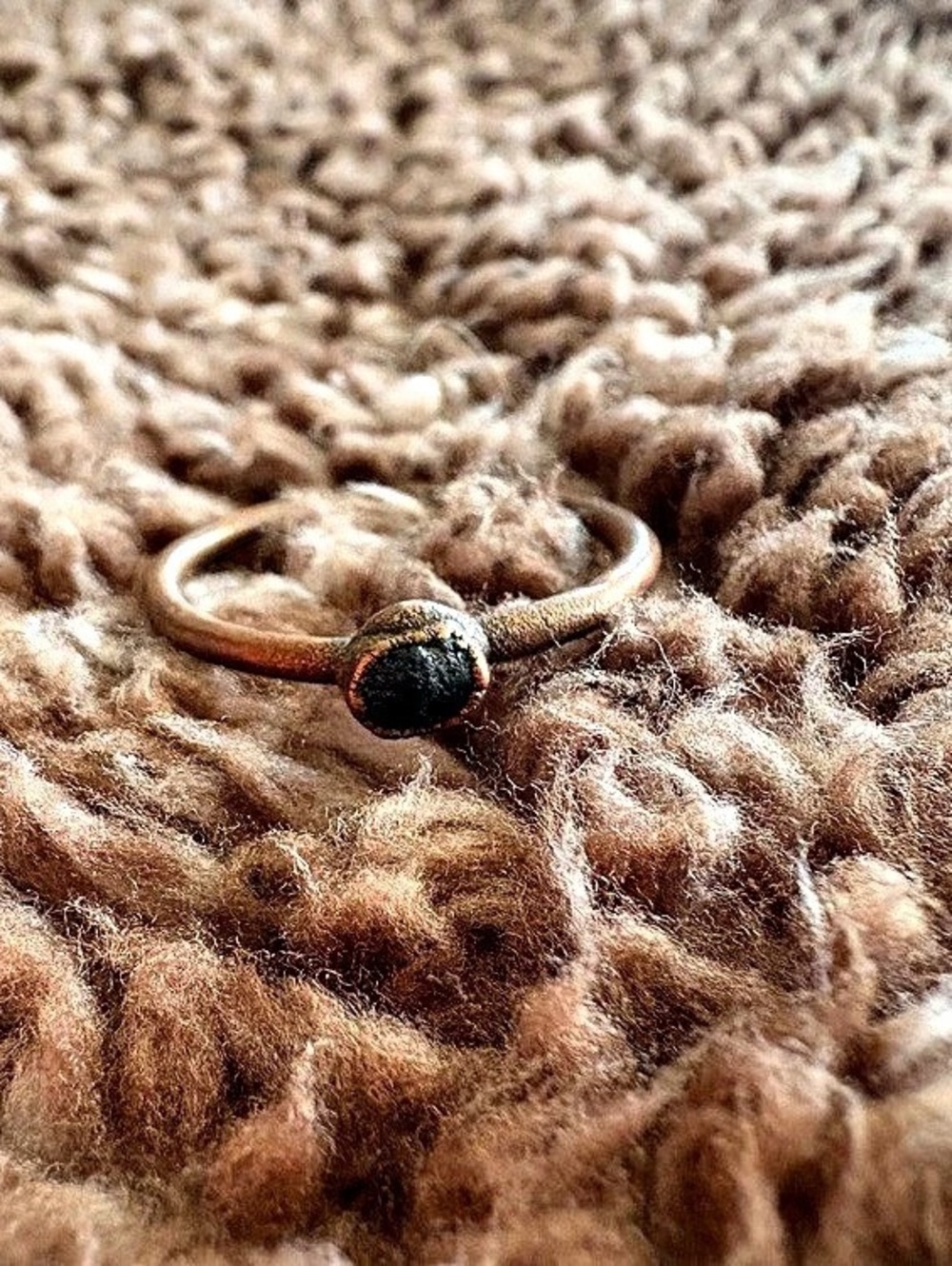 Raw garnet ring size 7.5